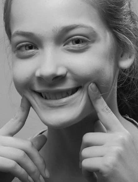 Happy child at the dentist